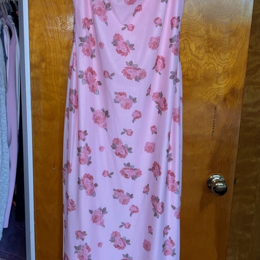 Pink Floral Maxi Dress